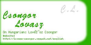 csongor lovasz business card